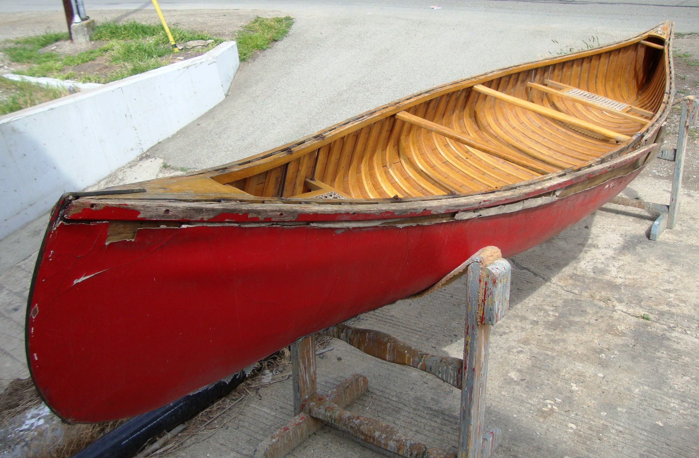 Holy boat: Archive Wood and canvas canoe repair