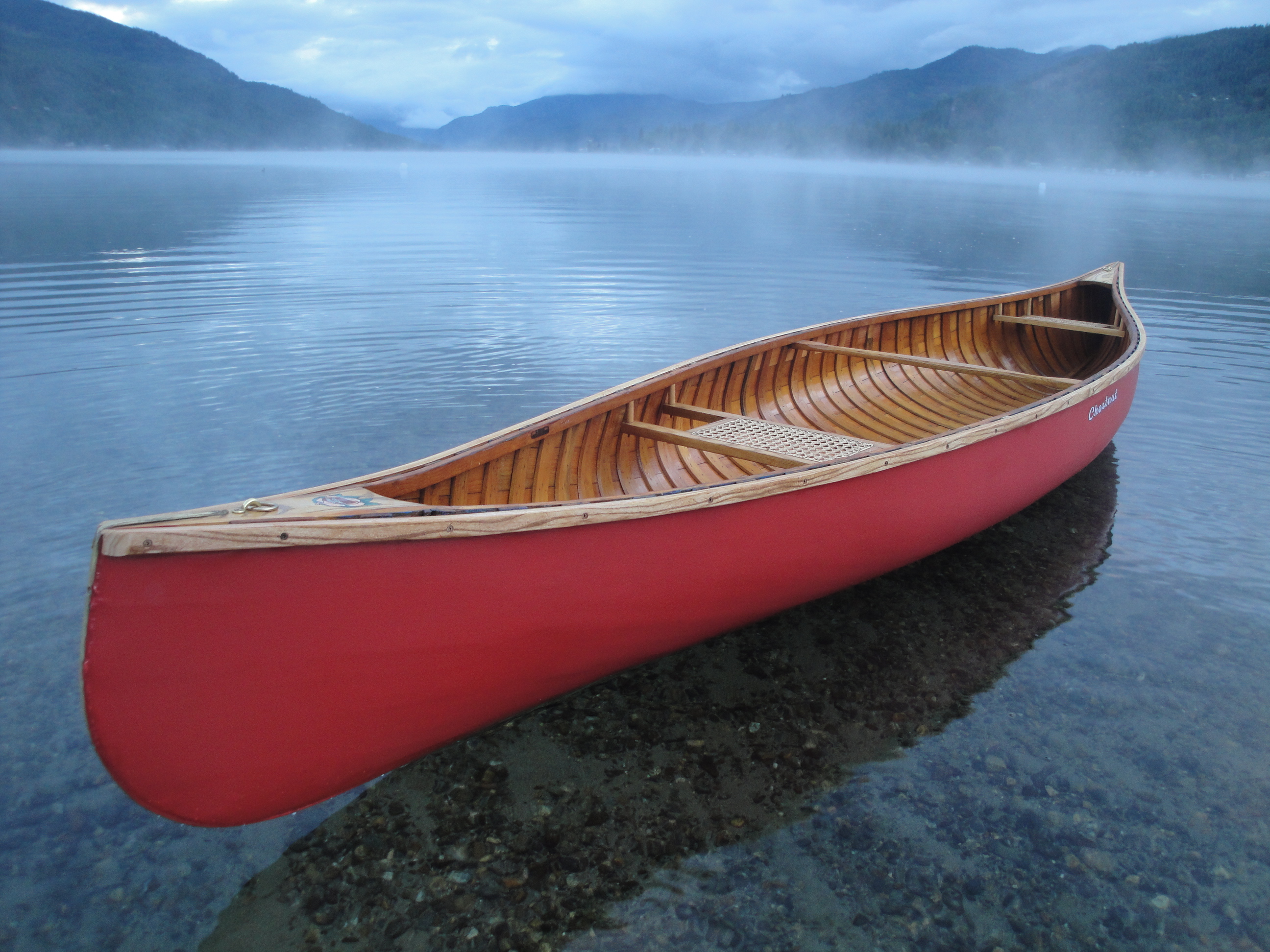 Chestnut Bobs Special wood-canvas canoe is available “for adoption 